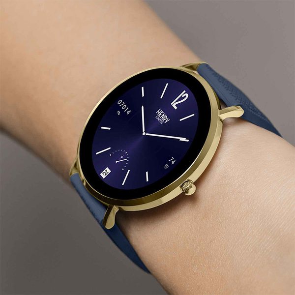 HENRY LONDON Smartwatch Gold & Navy Silicone