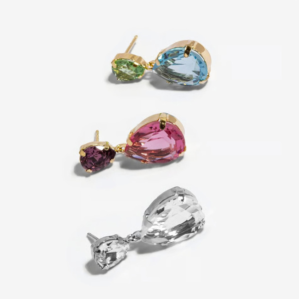 Σκουλαρίκια από ασήμι 925 με πέτρες Swarovski