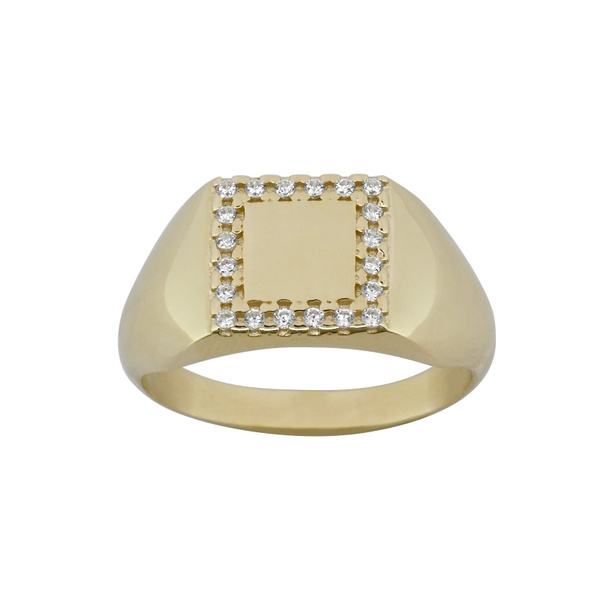 Δαχτυλίδι σεβαλιέ Κ9 χρυσό