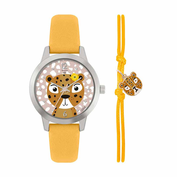 Tikkers WWF Leopard Watch And Bracelet Set