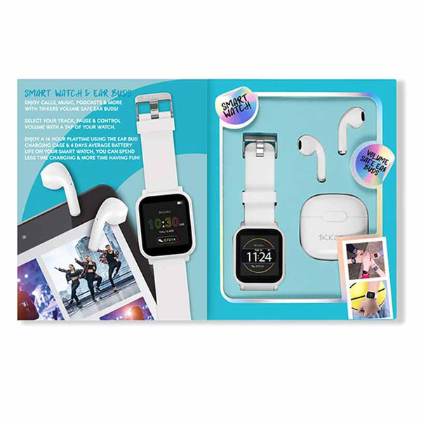 Tikkers Teen Series 10 White smart Watch and Earbuds Set
