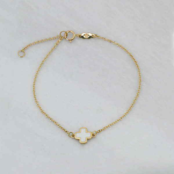 Βραχιόλι Κ9 χρυσό με σμάλτο