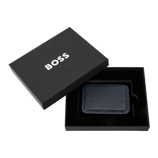 Hugo Boss Classic Card Holder Magnetic Mobile Grained Navy HLJ416N