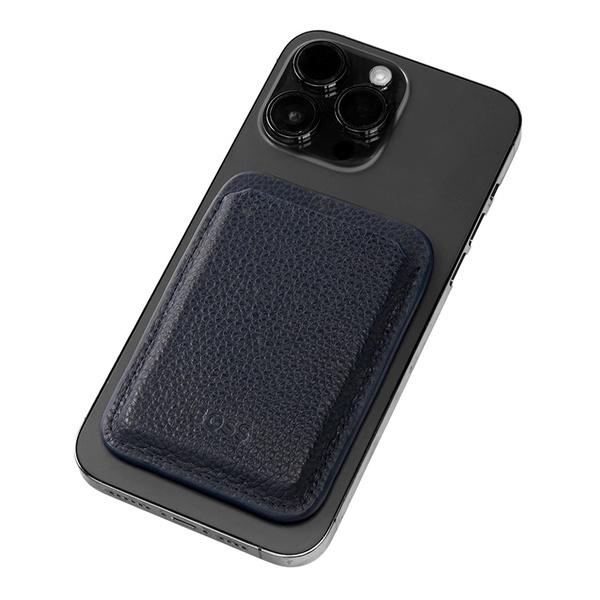 Hugo Boss Classic Card Holder Magnetic Mobile Grained Navy HLJ416N