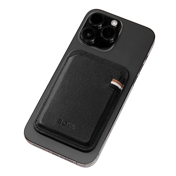 Hugo Boss Iconic Card Holder Magnetic Mobile Black HLJ421A