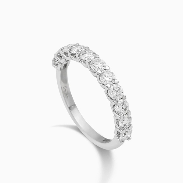 Δαχτυλίδι σειρέ Κ18 λευκόχρυσο με lab-grown διαμάντια brilliant