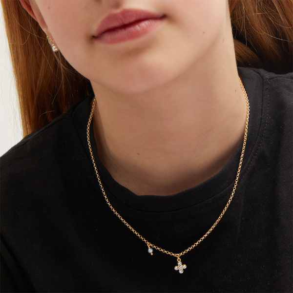 Κολιέ από ασήμι 925 με πέτρες Swarovski