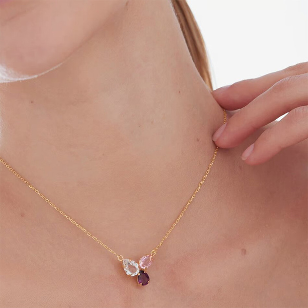 Κολιέ από ασήμι 925 με πέτρες Swarovski