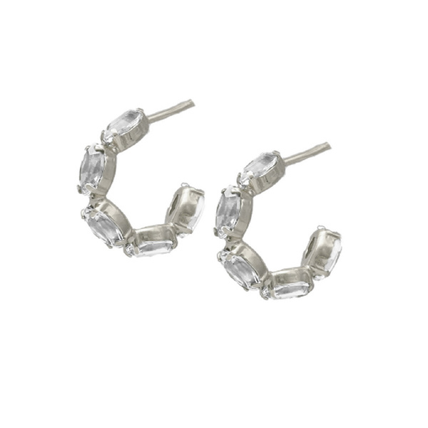 Σκουλαρίκια από ασήμι 925 με πέτρες Swarovski