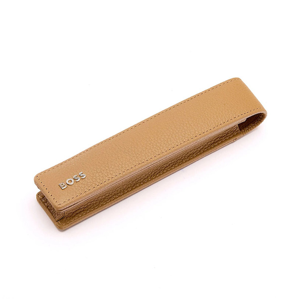 Hugo Boss Single pen pouch Classic Grained Camel HLB417X