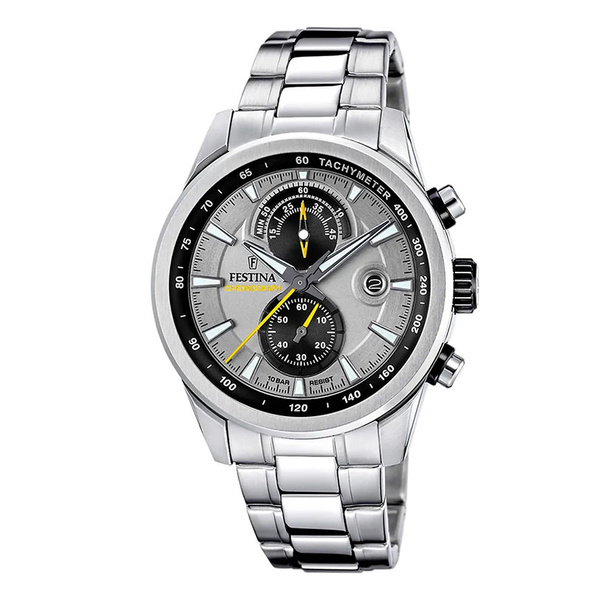 FESTINA chronograph silver dial & bracelet