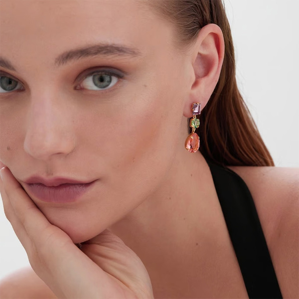 Σκουλαρίκια από ασήμι 925 με πέτρες Swarovski