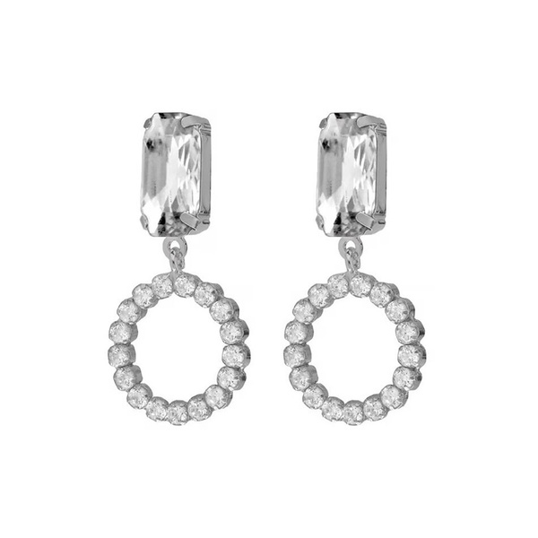 Σκουλαρίκια από ασήμι 925 με πέτρες Swarovski