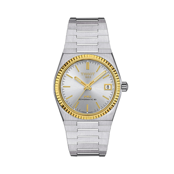 TISSOT PRX POWERMATIC 80 STEEL & 18K GOLD BEZEL 35MM