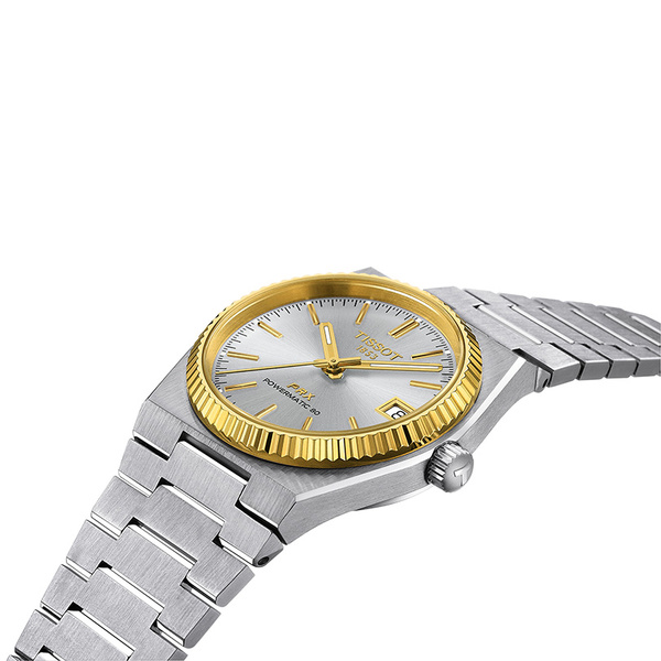 TISSOT PRX POWERMATIC 80 STEEL & 18K GOLD BEZEL 35MM