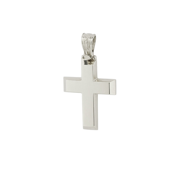 Σταυρός Κ14 λευκόχρυσος