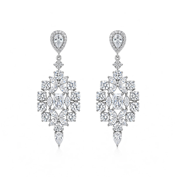 Σκουλαρίκια από ασήμι 925 με ζιργκόν