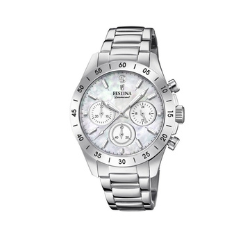 FESTINA chronograph mother of pearl dial & bracelet