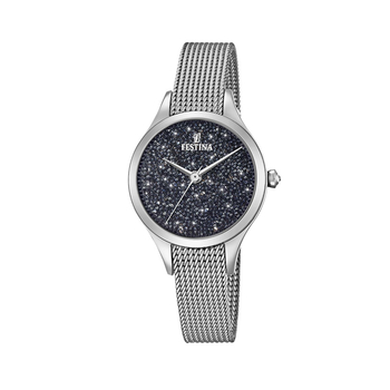 FESTINA black dial & steel bracelet