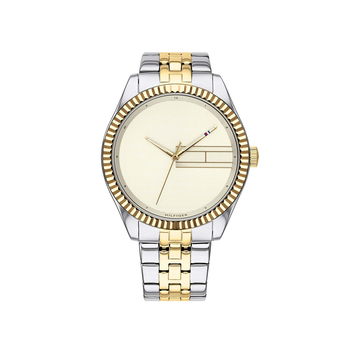 TOMMY HILFIGER Lee beige dial & yellow-steel bracelet