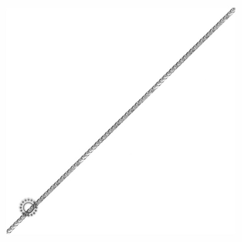Αλυσίδα λαιμού «σπίγκα» Κ14 λευκόχρυση (40 cm)