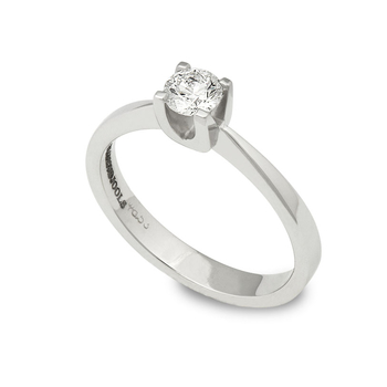 Μονόπετρο δαχτυλίδι Κ18 λευκόχρυσο DIAMONDJOOLS με διαμάντι 0.35ct , VS2 , F από το GIA