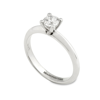 Μονόπετρο δαχτυλίδι Κ18 λευκόχρυσο DIAMONDJOOLS με διαμάντι 0.41ct , VS1 , E από το GIA