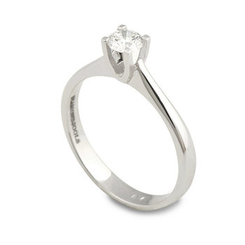Μονόπετρο δαχτυλίδι Κ18 λευκόχρυσο DIAMONDJOOLS με διαμάντι 0.30ct , VS2 , F από το IGI
