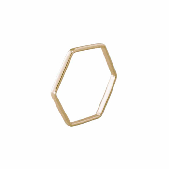 Δαχτυλίδι εξάγωνο Κ9 χρυσό