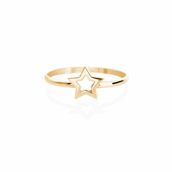 Δαχτυλίδι αστέρι Κ9 χρυσό