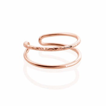 Δαχτυλίδι σύρμα Κ9 ροζ χρυσό