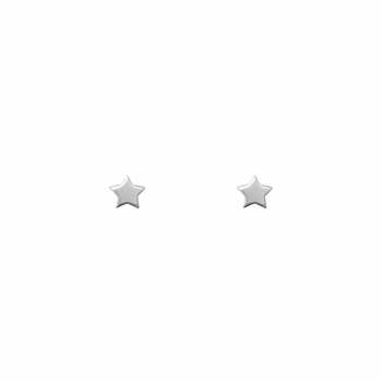 Σκουλαρίκια αστέρι Κ9 λευκόχρυσα
