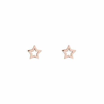 Σκουλαρίκια αστέρι Κ9 ροζ χρυσά