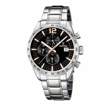 FESTINA chronograph black dial & bracelet