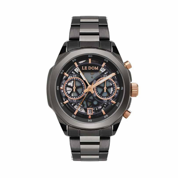 LE DOM Skeleton black steel bracelet LD.1095-10