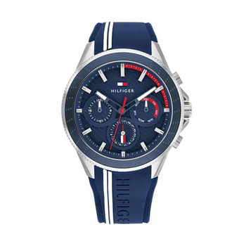 TOMMY HILFIGER Aiden blue dial & blue silicone strap