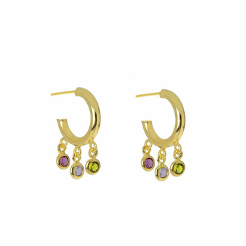 Σκουλαρίκια από ασήμι 925 με πέτρες Swarovski