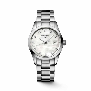 LONGINES Conquest Classic Mother-of-pearl & Diamonds