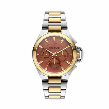 VOGUE Etoile II Brown Dial Gold Steel Bracelet