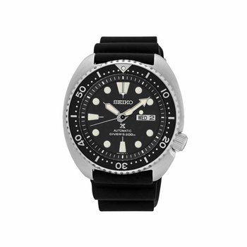 SEIKO Prospex Automatic Diver's 200 Day-Date Black Dial Black Silicone