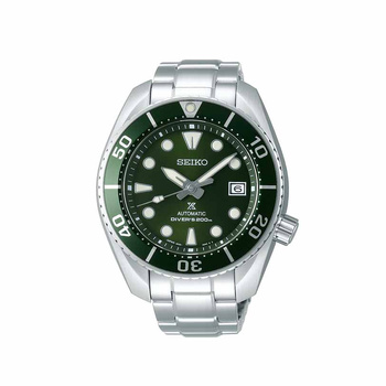 SEIKO Prospex Automatic Diver's 200 Green Dial Steel Bracelet