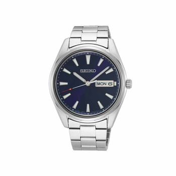 SEIKO Day-Date Blue Dial Steel Bracelet