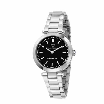 CHIARA FERRAGNI LADY LIKE Black Dial Steel Bracelet