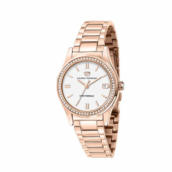 CHIARA FERRAGNI CONTEMPORARY Silver Dial Rose Gold Steel Bracelet