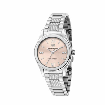 CHIARA FERRAGNI CONTEMPORARY Pink Dial Steel Bracelet