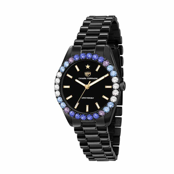 CHIARA FERRAGNI EVERYDAY Black Dial Black Steel Bracelet