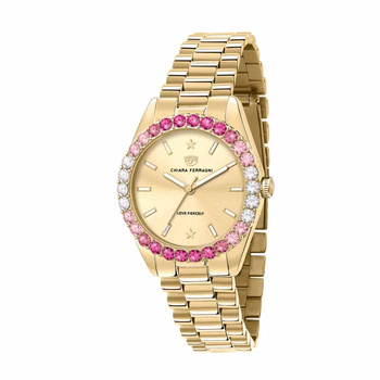 CHIARA FERRAGNI EVERYDAY Gold Dial Gold Steel Bracelet