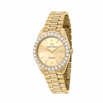 CHIARA FERRAGNI EVERYDAY Gold Dial Gold Steel Bracelet