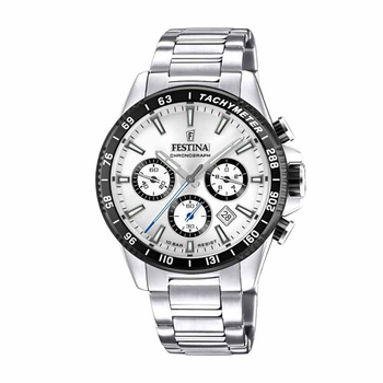 FESTINA chronograph silver dial & bracelet