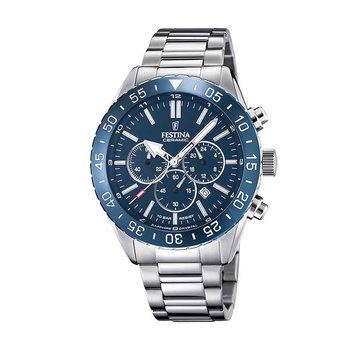 FESTINA MAN'S BLUE STEEL WATCH BRACELET